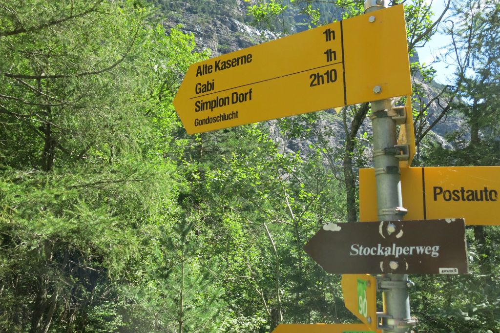Départ pour suivre le Stockalperweg de Gondo jusqu'à Gabi